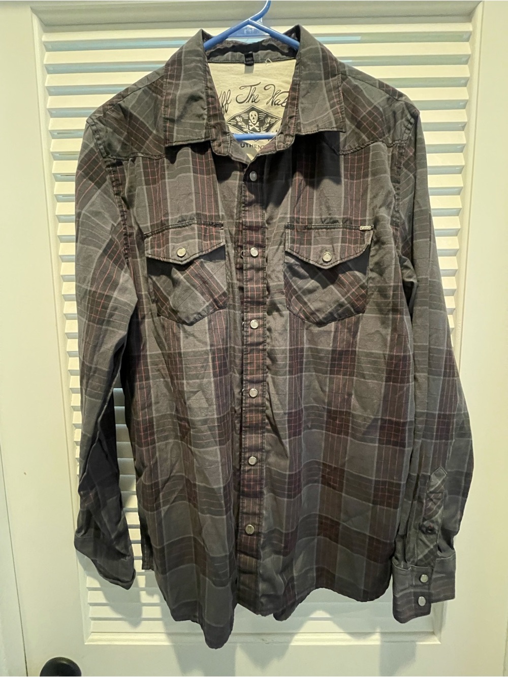 Vans Men's Long-Sleeve Plaid Button-Up Shirt - Gray, Brown